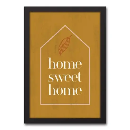 Home Sweet Home Black Framed Canvas Wall Art {1}