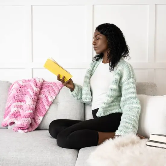 Lion Brand&reg; Cover Story&trade; Chainette Yarn Charcoal {3}