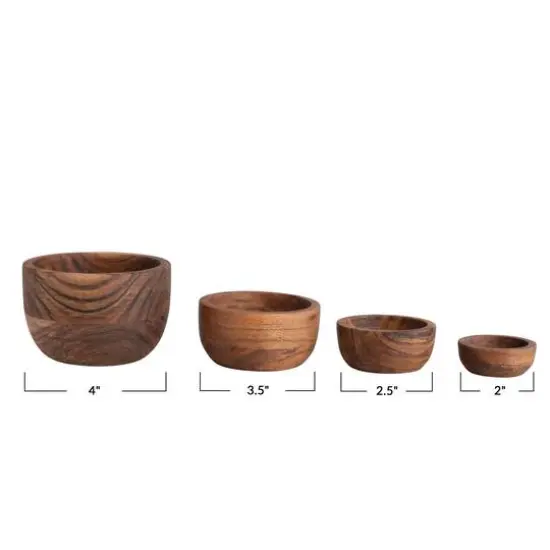 Hello Honey&reg; Espresso Finish Acacia Wood Nesting Bowls, 4ct. {1}