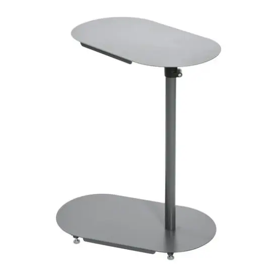 Hello Honey&reg; Modern Adjustable C-Shaped End Table Gray {4}