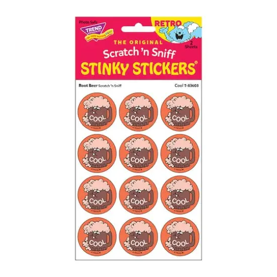 TREND Enterprises&reg; Cool Root Beer Scented Stickers, 6 Packs of 24 {3}
