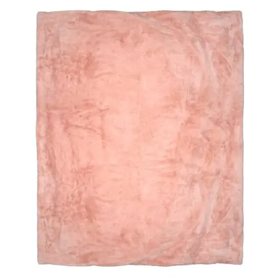 50" x 60" Pink Faux Fur Throw Blanket by Ashland&reg; {1}