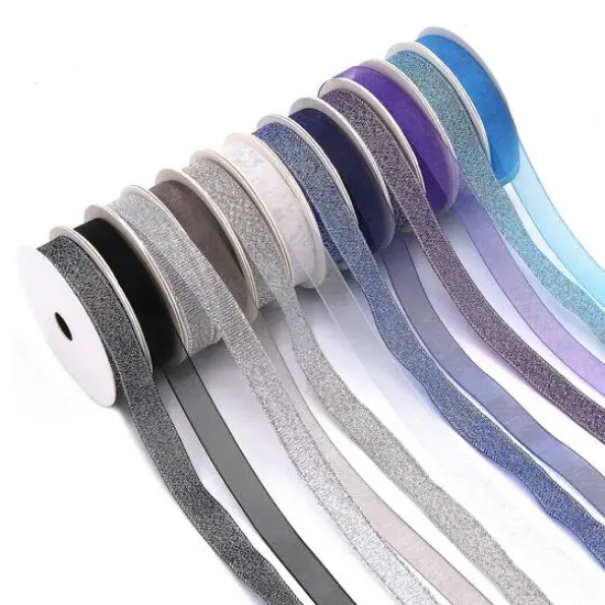 Gwen Studios 3/8" x 2yd. Sheer & Metallic Holiday Ribbon Pack, 24ct. {5}