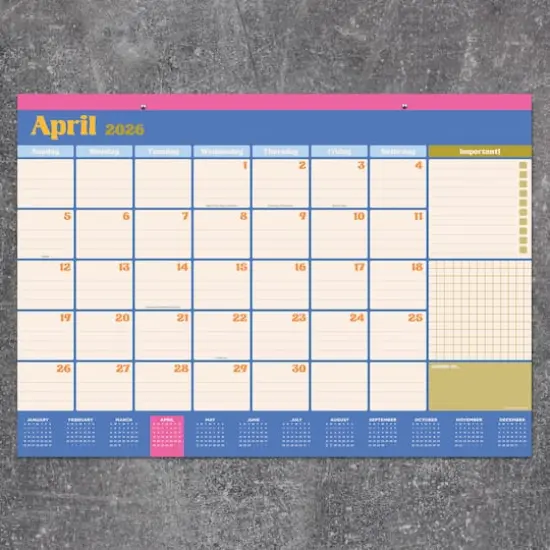 2026 Sherbet Medium Desk Pad Monthly Blotter Calendar {5}