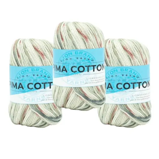 3 Pack Lion Brand&reg; Pima Cotton Yarn Peppercorn {1}