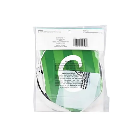 5ft. Green, Black & White Game Time Soccer Banner Set by Celebrate It&trade; {4}