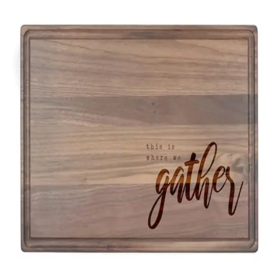 Where we Gather 17" x 11" Walnut Cutting Board {1}