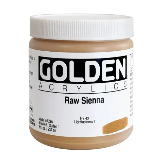 Golden&reg; Heavy Body Acrylic Paint, 8oz. Raw Sienna {1}