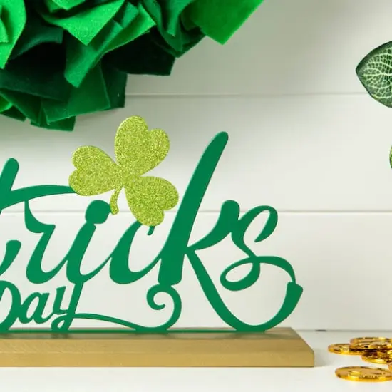 Glitzhome&reg; 16" St. Patrick's Metal Table D&eacute;cor {6}