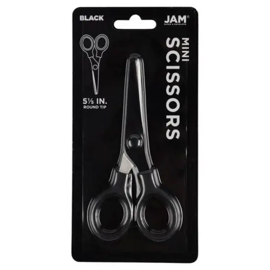 JAM Paper 5" Multi-Purpose Mini Scissors Black {9}