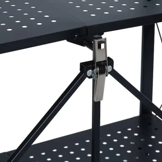 Organize It All Black 5-Tier Foldable Metal Rack with Wheels {7}