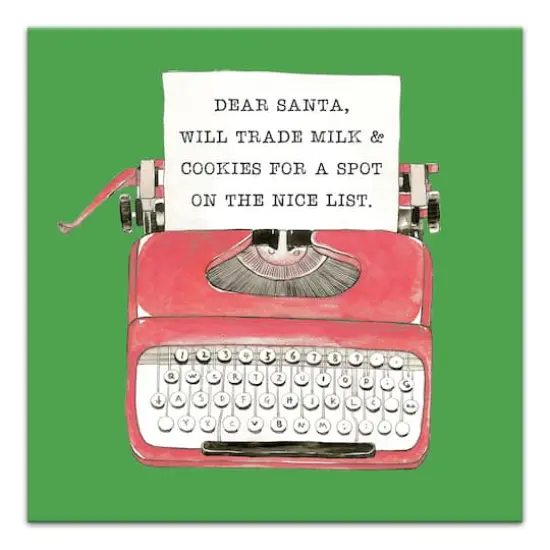 Christmas Typewriter Canvas Wall Art {1}