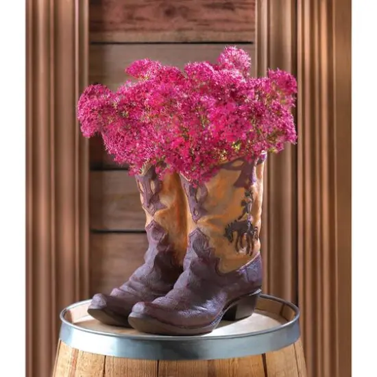 12" Cowboy Boots Planter {3}