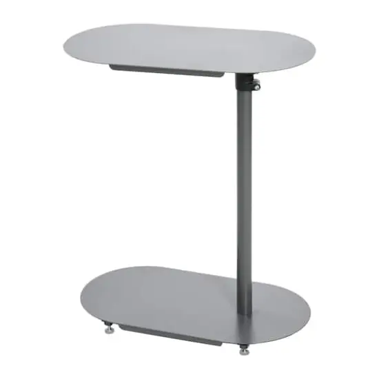 Hello Honey&reg; Modern Adjustable C-Shaped End Table Gray {1}