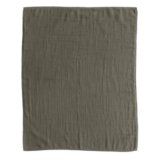 Hello Honey&reg; Double Cloth Cotton Baby Blanket with Trim Olive {2}