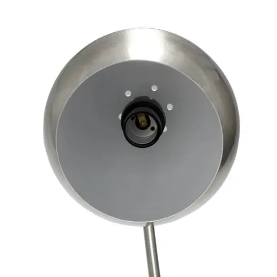 Lalia Home 20" Curved Table Lamp with Dome Shade Brushed Nickel {7}