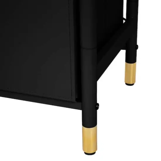 Simplify 2 Drawer Luxury Nightstand Black {9}