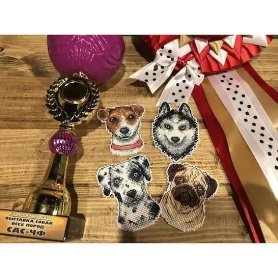 MP Studia Who Said Woof? Magnets Plastic Canvas Counted Cross Stitch Kit {9}