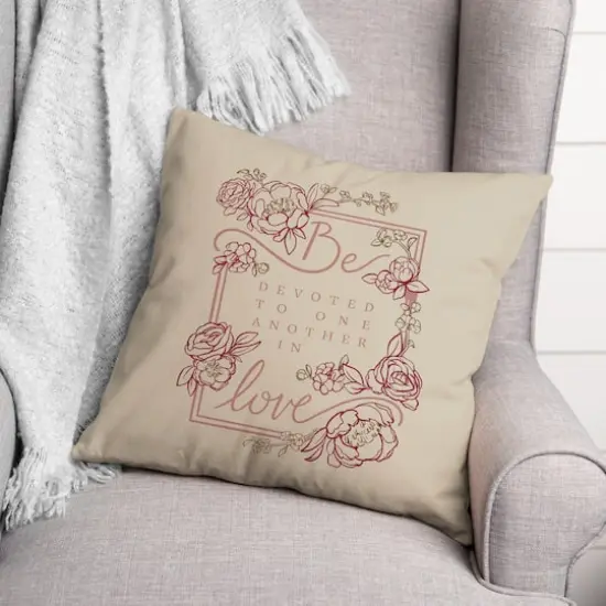 Be Devoted 18" x 18" Throw Pillow {3}