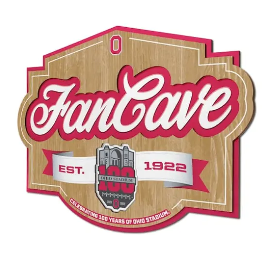 NCAA Fan Cave Sign Ohio State Buckeyes 100th Birthday {1}