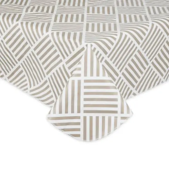 Stone Grid Vinyl Tablecloth 60" x 84" {3}