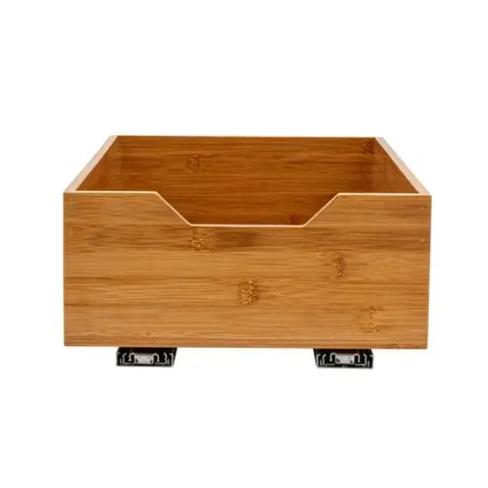 Household Essentials Glidez Bamboo & Steel Slide-Out Storage Organizer {7}