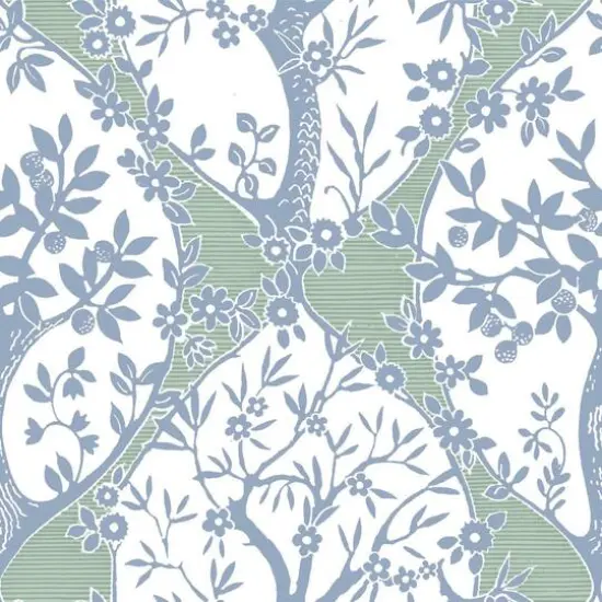 RoomMates Tree & Vine Ogee Peel & Stick Wallpaper Blue and green {1}
