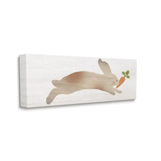 Stupell Industries Rabbit & Carrot Grain Pattern Canvas Wall Art {4}