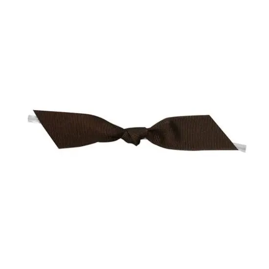 JAM Paper 7/8" Grosgrain Twist Tie Flair Bows, 100ct. Brown {1}