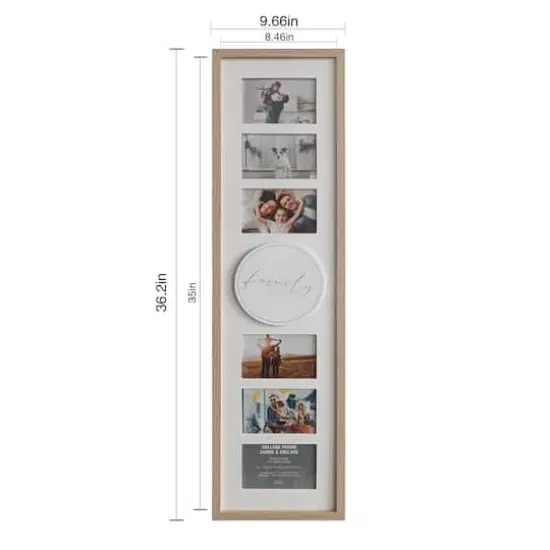6 Opening 4" x 6" Natural Woodgrain Family Collage Frame with Mat by Studio D&eacute;cor&reg; {4}
