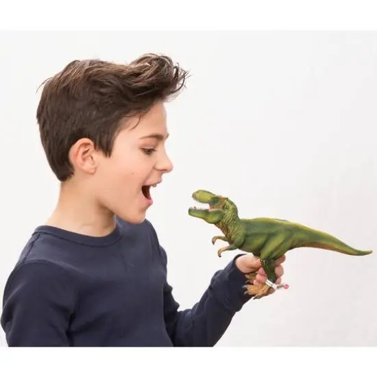 schleich&reg; Dinosaurs 11" Green Tyrannosaurus Rex Action Figure {4}