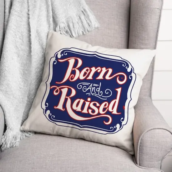 Born & Raised Throw Pillow {3}