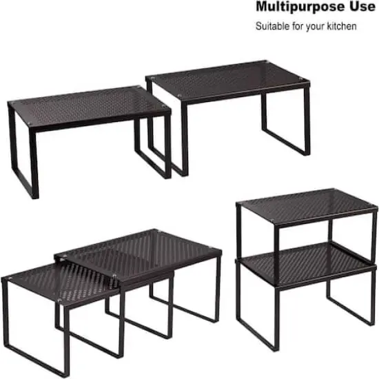 NEX&trade; Expandable & Stackable Kitchen Cabinet & Counter Shelf Organizer, 2ct. {4}