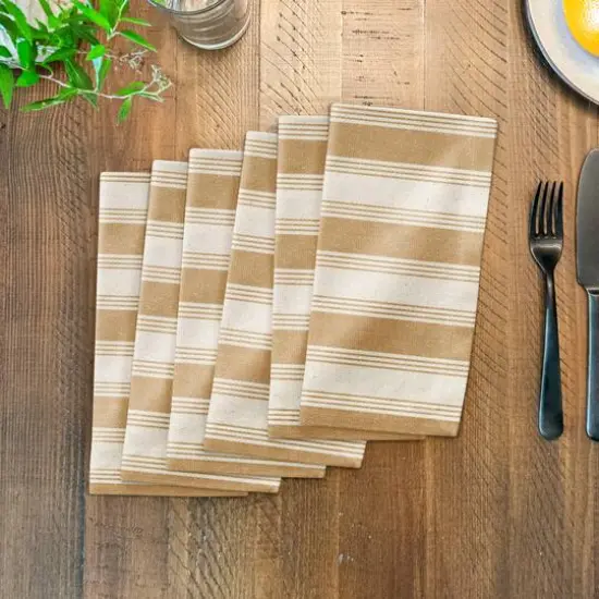 Stripe Cotton Twill Napkin Gold {4}