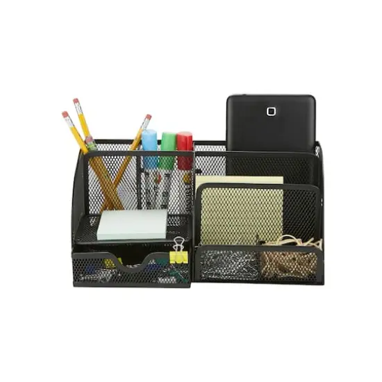 Mind Reader 7-Compartment Desk Organizer Supplies & Accessories Storage {11}