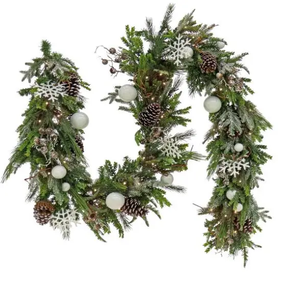 9ft. Pre-Lit Alpine Collection Decorated Garland {3}