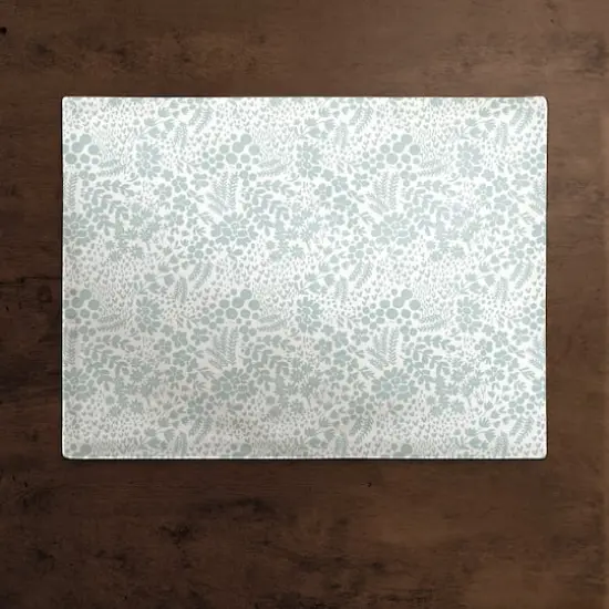 Dainty Floral Cotton Twill Placemat Blue {3}