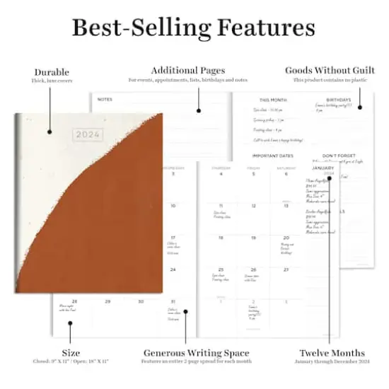 2024 Rust Large Monthly Planner {6}