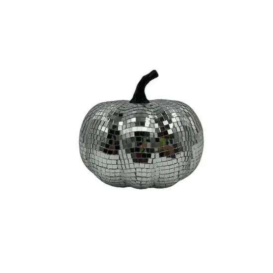 6" Disco Pumpkin Tabletop D&eacute;cor by Ashland&reg; Silver {1}