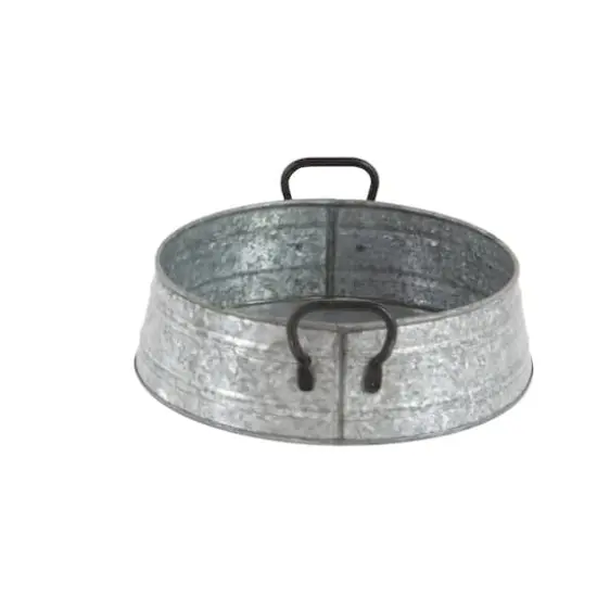 Set of 3" Grey Metal Farmhouse Tray, 18", 16", 14" {4}