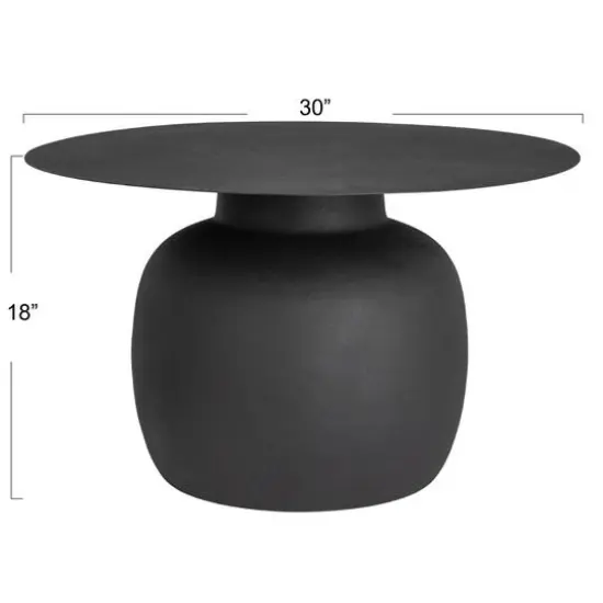 Hello Honey&reg; Black Chic Metal Round Coffee Table {5}