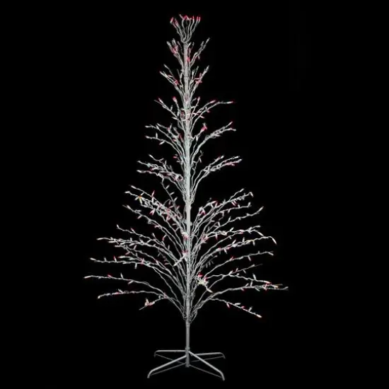 9ft. Pre-Lit Outdoor Cascade Twig Artificial Christmas Tree, Multicolor Lights {1}