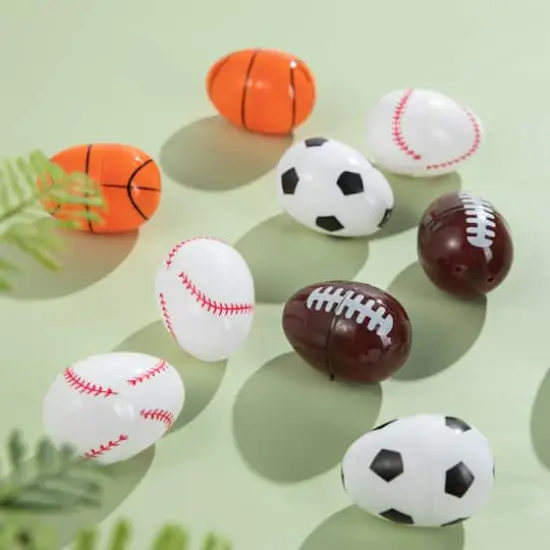 Glitzhome&reg; Easter Plastic Fillable Sports Eggs, 48ct. {4}