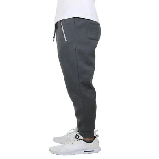 Galaxy by Harvic Men's Fleece-Lined Jogger Sweatpants With Zipper Pockets Charcoal {3}