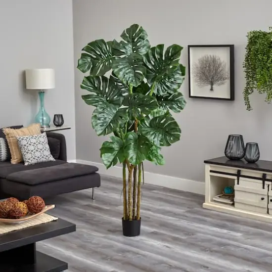 6ft. Potted Monstera Artificial Tree {5}