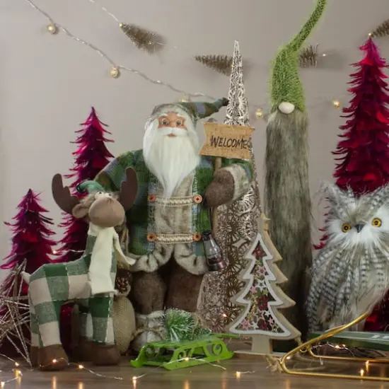 Green Wood Sled & Pine Tree Christmas Ornament {3}