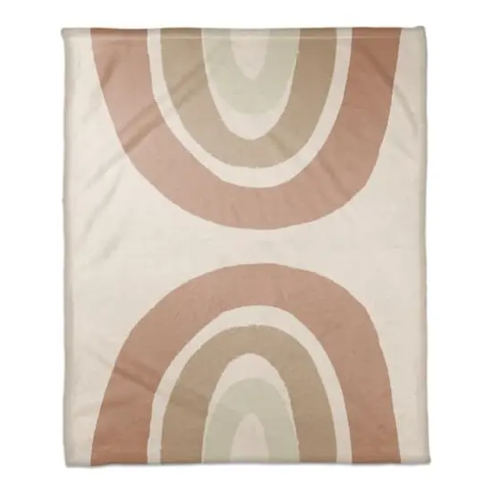 Sepia Rainbow 50" x 60" Coral Fleece Blanket {1}