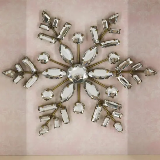 7" x 8" Snowflake Block Tabletop D&eacute;cor by Ashland&reg; Pink {5}