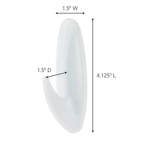 Command&trade; White Large Designer Hooks Value Pack {5}