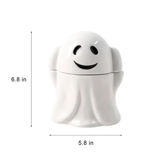6.75" Ceramic Ghost Candy Jar by Makery&trade; {5}